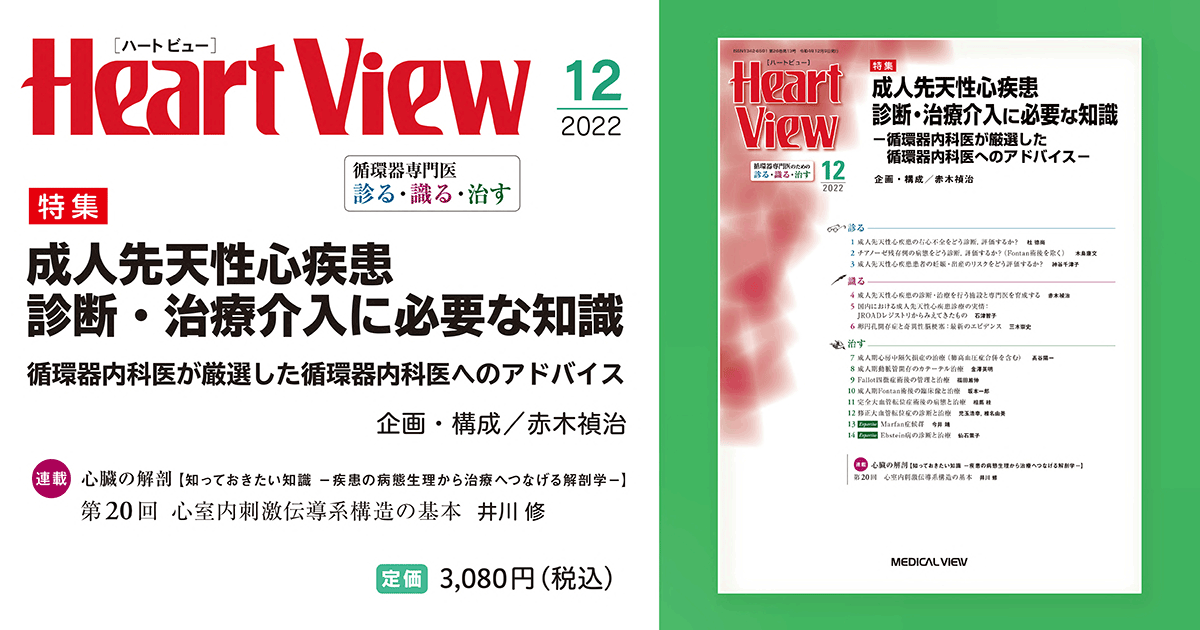 メジカルビュー社｜Heart View特集一覧｜Heart View 2022年12月号